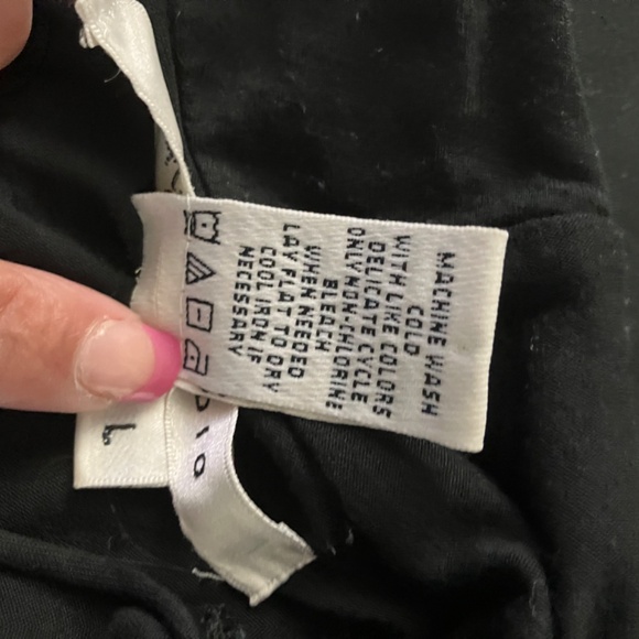 Black Faux Wrap Top - Picture 6 of 6